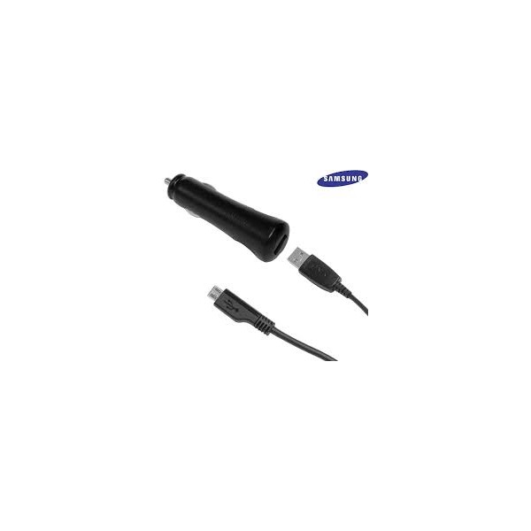Adaptér do auta - Samsung ECA-U20CBE, 700mA + datakábel micro USB, čierna original