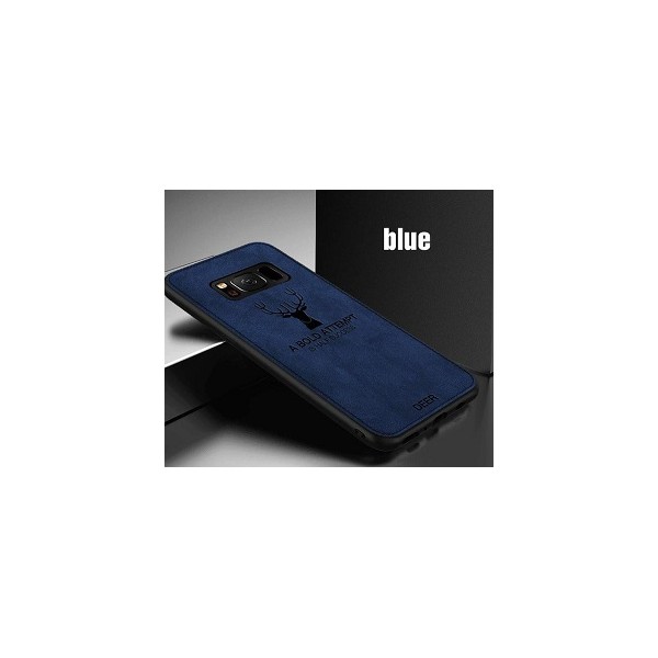 DEER Skin Leather Case Púzdro Jelenica iPhone X iPhone XS Blue Modrý