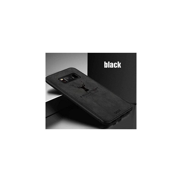 DEER Skin Leather Case Púzdro Jelenica iPhone XR Black Čierny