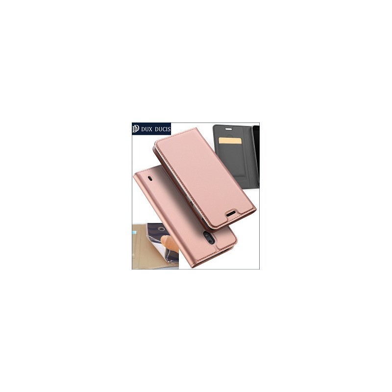 DUX DUCIS Original Book Flip Case Samsung Galaxy A720 A7 2017 Rose Gold Ružovo Zlatý