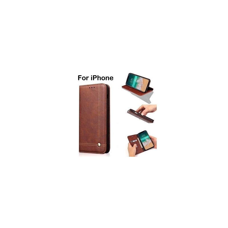 Luxury Lether Case iPhone XR Deep Brown