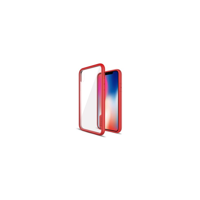 Bumper Case TPU Silikónové puzdro s pevným zadkom iPhone X iPhone XS Red Červený