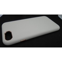 iPhone X iPhone XS Luxury Rose Gold Button Leather Case White Biela