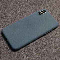 Soft Matte iPhone X / XS Samet Silicon Case Modrá