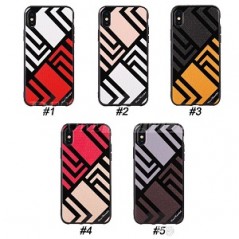 Fashion Maze Style TPU Leather Case iPhone X / XS vzor 2