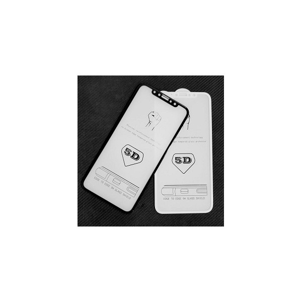 6D Premium Tvrdené sklo Full Cover pre iPhone X / XS, biela