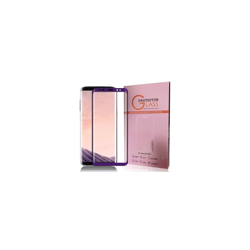 5D Premium Tvrdené sklo Full Cover typ A pre Samsung S8 G950, purpurové
