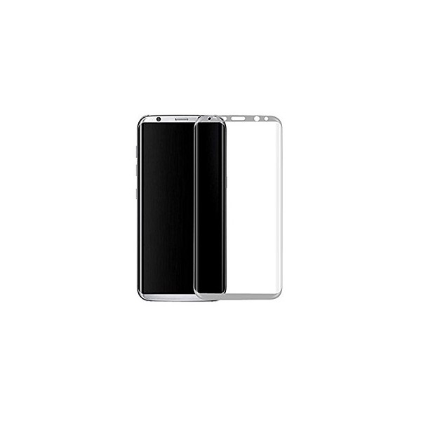 5D Premium Tvrdené sklo Full Cover typ A pre Samsung S8 + Plus G955, strieborné