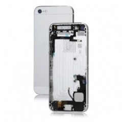 Apple iPhone 5 - Zadný Housing + tlačítka + zvonček a Flex Nabijaci a Flex Tlačidla (Biely)