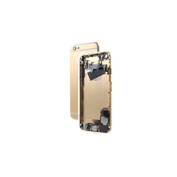 Apple iPhone 6 Plus - Zadný Housing + Malé Diely + zvonček a Flex Nabijaci a Flex Tlačidla (Zlatá)