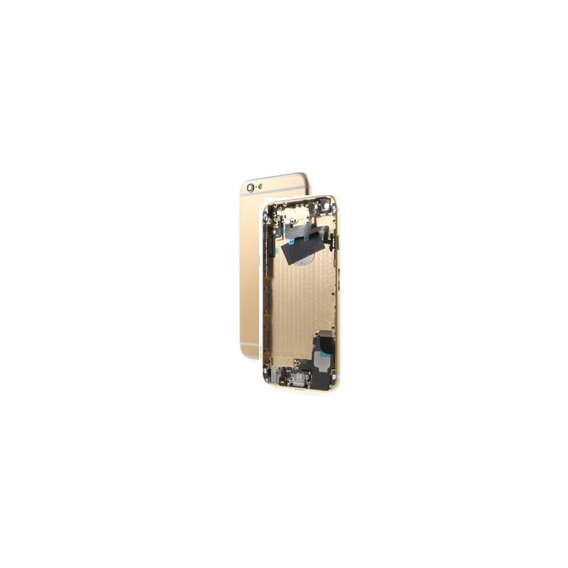 Apple iPhone 6 Plus - Zadný Housing + Malé Diely + zvonček a Flex Nabijaci a Flex Tlačidla (Zlatá)