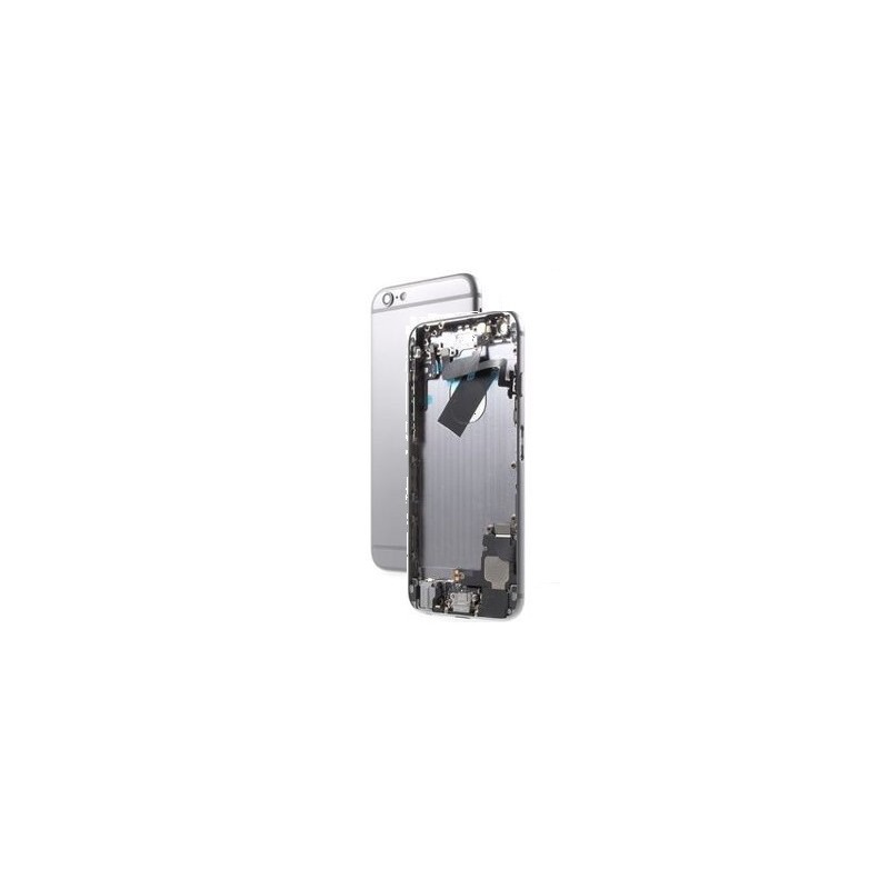 Apple iPhone 6 Plus - Zadný Housing + Malé Diely + zvonček a Flex Nabijaci a Flex Tlačidla (Biely Strieborná)