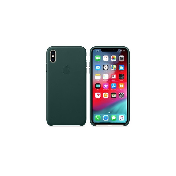 Apple iPhone XR Leather Case - lesná zeleň