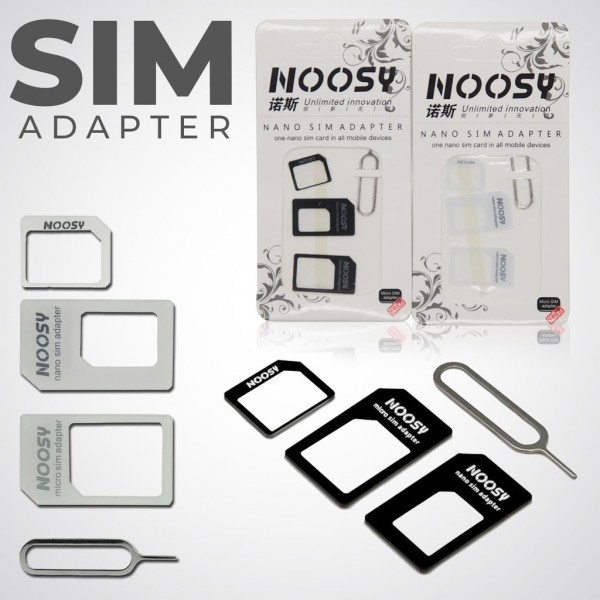 Micro SIM , Nano sim , Nano micro , otvárací nástroj SIM karty iPhone , Adaptér 4v1 NOOSY Blister