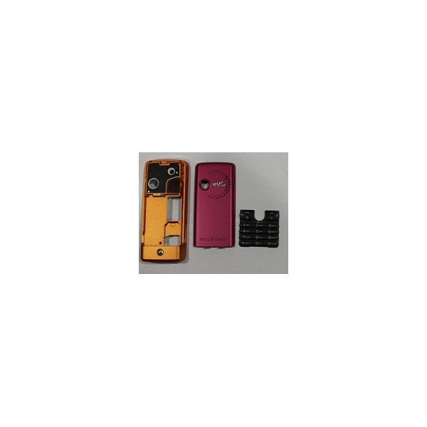 Kryt Sony Ericsson W200i ružový, oranžový, 3v1, originál