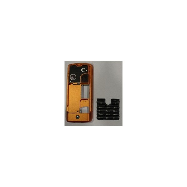 Kryt Sony Ericsson W200i oranžový, čierny, 2v1, originál
