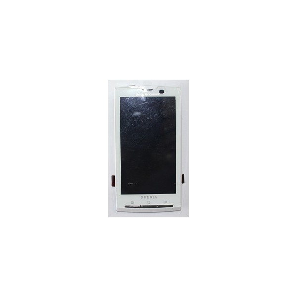 Display LCD kryt, dotykovka, sluchátko, Sony Ericsson X10 celý modul komplet, biely, originál